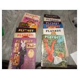 12 issues complete 1968 Playboy Magazines