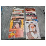 11 iss. 1956 Playboy Magazines