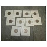 10 British SILVER Sixpence all 1952