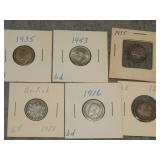 6 British SILVER Sixpence