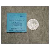 Heraldic Art Sterling Silver Medallion Kansas