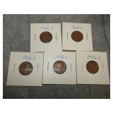 (5) 1926 S Lincoln Cents (BETTER DATE)