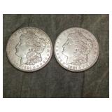 Pair of 1921 S Morgan SILVER Dollars