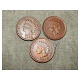 1896, 1898, 1901 Indian Head Cents HIGH QUALITY !!