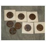 8 British 1919 H Penny coins BETTER DATE
