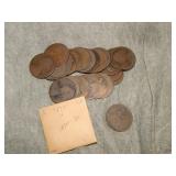 27 British One Penny coins 1870-1876