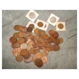 approx 114 British One Penny coins 1940-1964