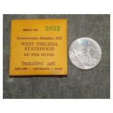 Heraldic Art Sterling Silver Medallion W Virginia