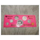 1875-1975 Calgary Alberta coin Set SILVER Dollar