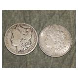 1900 O & 1921 P Morgan SILVER Dollars