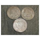 3 1921 S Morgan SILVER Dollars