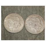 Pair of 1921 S Morgan SILVER Dollars