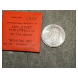 Heraldic Art Sterling Silver Medallion New Jersey