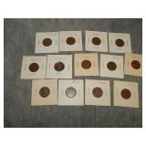 13 Decent Early Lincoln Cents 1909-1913 S