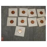 9 GEM BU 1938 S Lincoln Cents
