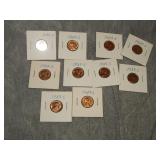 10 Gem BU 1939 S Lincoln Cents