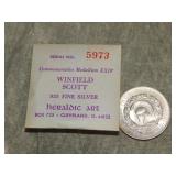 Heraldic Art Sterling Silver Medallion W. Scott