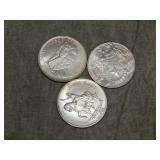 3 Sterling Silver Medallions by Heraldic art 1960s