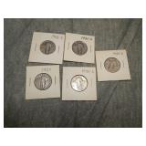 5 Decent Standing Liberty Quarters