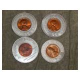(4) Encased Memorial Cents
