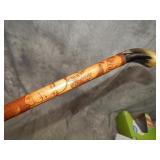 c 1898 McKinley, Roosevelt, Dewey etc carved CANE