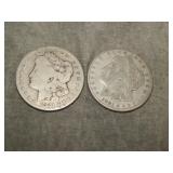 Pair of 1921 S Morgan SILVER Dollars