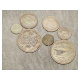 Group of SILVER Foreign Coins 1.445 Troy Ounces