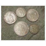 Foreign SILVER Coins 1.48 Troy ounces total