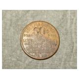 H.D. Lee 50 Cent Token (prev. ebay sale $225)