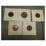 (5) 1922 D LIncoln Cents