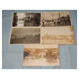 (5) Antique FLOOD & FIRE DISASTER RPPC