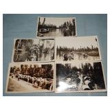 (5) Antique XOCHIMILCO MEXICO RPPC Postcards