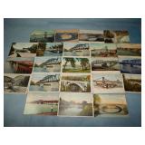 (22) Antique BRIDGE Postcards