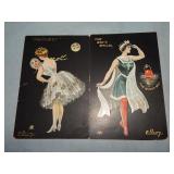 (2) c. 1910 ELLAM FRENCH Beauty Postcards