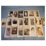 (20) Antique People RPPC Postcards