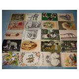 (20) Antique ANIMAL Postcards