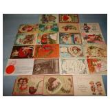 (21) Antique VALENTINE'S DAY Postcards