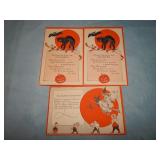 (3) Antique HALLOWEEN Postcards