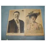 (2) ROOSEVELT & H. WILLIAMS Bas Relief Postcards