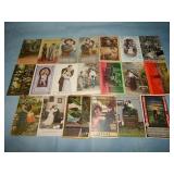 (20) Antique ROMANCE Postcards