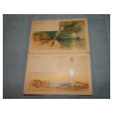 (2) LithoATLANTIC City Postcards PMC