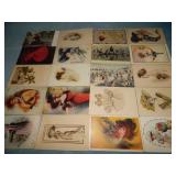 (20) Antique Postcards of LADIES