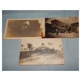 (3) Antique DISASTER RPPC Postcards