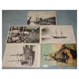 (5) 4 Photo + 1 Postcard PERRY'S FLAGSHIP Niagra