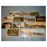 (14) Grand View Pt. MI RPPC etc.