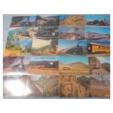 (20) Vintage TRAIN/LOCOMOTIVE Postcards