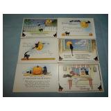 (6) Antique HALLOWEEN Postcards