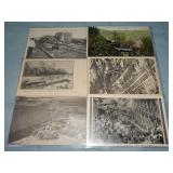 (6) Antique TRAIN WRECK etc. Postcards