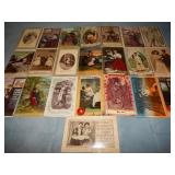(20) Antique ROMANCE Postcards