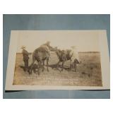 Antique CY PERKINS RODEO CLOWN RPPC Postcard